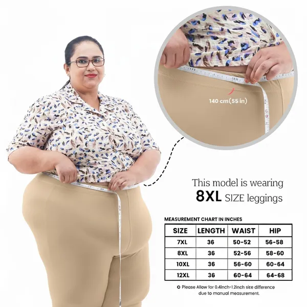 Bigtees_Women'S_Cotton_Churidar_Full_Length_Leggings_|_Stretchable_&_Comfortable_|_Sizes_L_To_10Xl