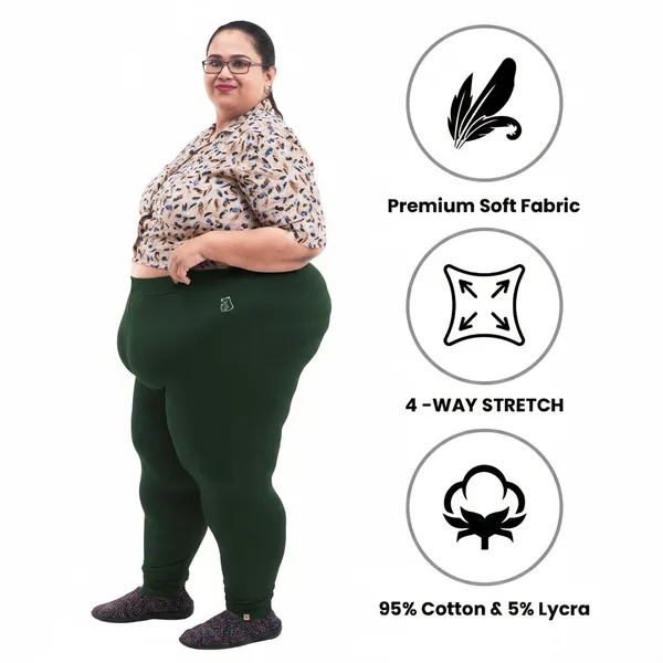 Bigtees_Women'S_Cotton_Churidar_Full_Length_Leggings_|_Stretchable_&_Comfortable_|_Sizes_L_To_10Xl