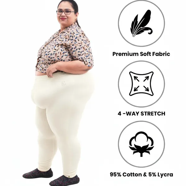 Bigtees_Women'S_Cotton_Churidar_Full_Length_Leggings_|_Stretchable_&_Comfortable_|_Sizes_L_To_10Xl