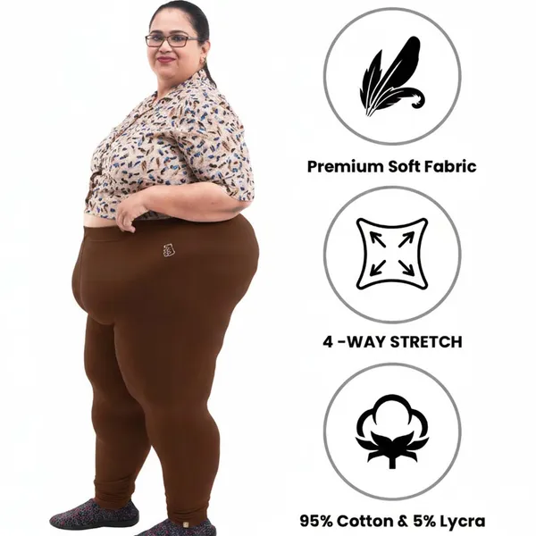Bigtees_Women'S_Cotton_Churidar_Full_Length_Leggings_|_Stretchable_&_Comfortable_|_Sizes_L_To_10Xl