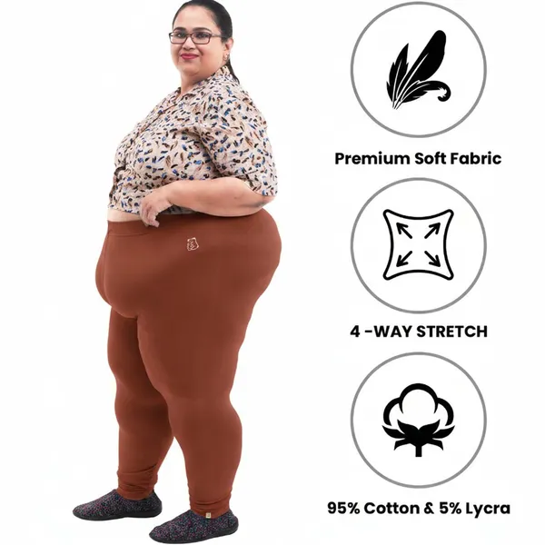Bigtees_Women'S_Cotton_Churidar_Full_Length_Leggings_|_Stretchable_&_Comfortable_|_Sizes_L_To_10Xl