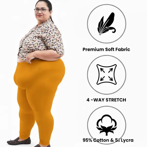 Bigtees_Women'S_Cotton_Churidar_Full_Length_Leggings_|_Stretchable_&_Comfortable_|_Sizes_L_To_10Xl