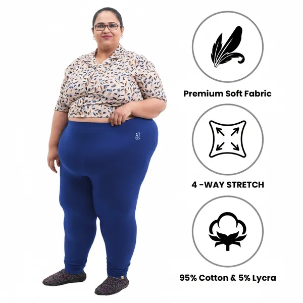 Bigtees_Women'S_Cotton_Churidar_Full_Length_Leggings_|_Stretchable_&_Comfortable_|_Sizes_L_To_10Xl