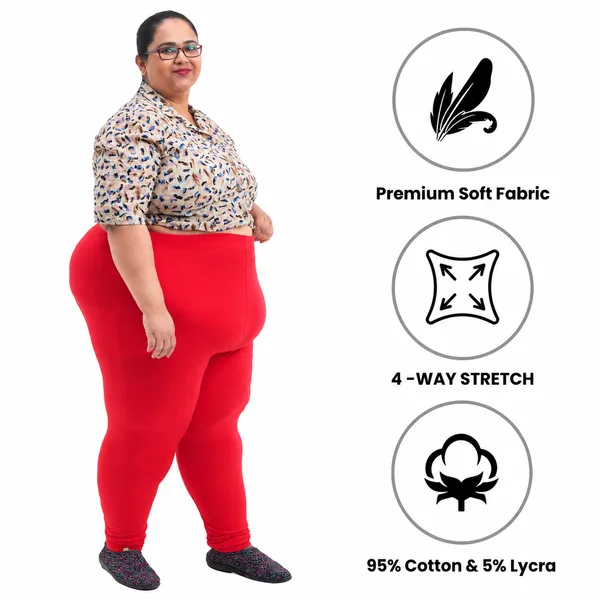 Bigtees_Women'S_Cotton_Churidar_Full_Length_Leggings_|_Stretchable_&_Comfortable_|_Sizes_L_To_10Xl