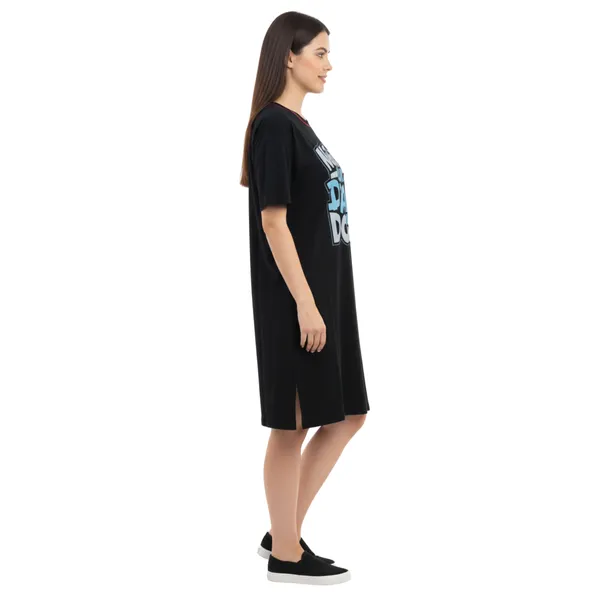 Bigtees_Women'S_Oversized_Printed_T-Shirt_Dress_|_Casual_Cotton_Nighty_Dress_|_Half_Sleeve_Knee_Length_Lounge_Wear_|_Sizes_L_To_8Xl