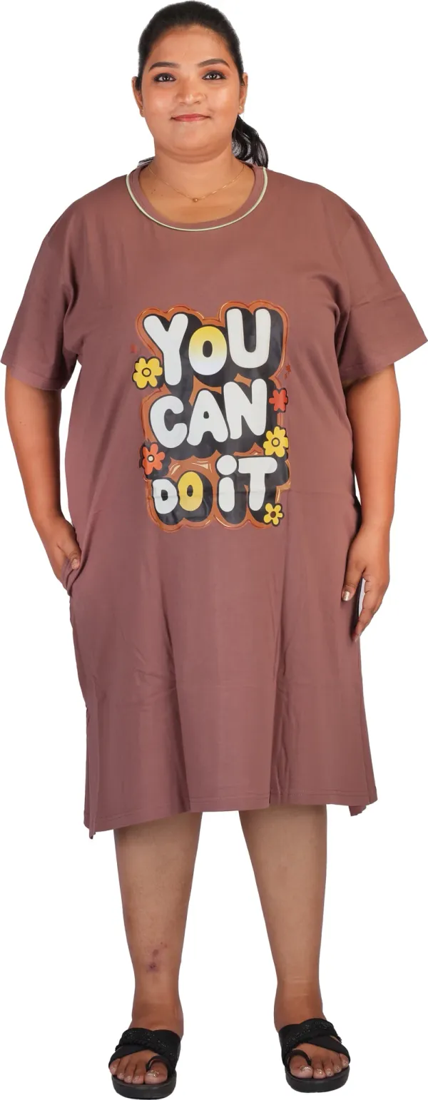 Bigtees_Women'S_Oversized_Printed_T-Shirt_Dress_|_Casual_Cotton_Nighty_Dress_|_Half_Sleeve_Knee_Length_Lounge_Wear_|_Sizes_L_To_8Xl