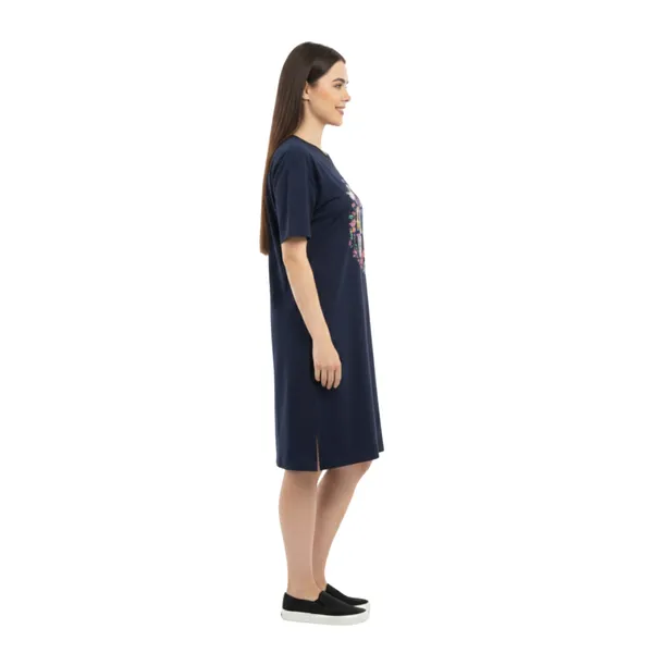 Bigtees_Women'S_Oversized_Printed_T-Shirt_Dress_|_Casual_Cotton_Nighty_Dress_|_Half_Sleeve_Knee_Length_Lounge_Wear_|_Sizes_L_To_8Xl