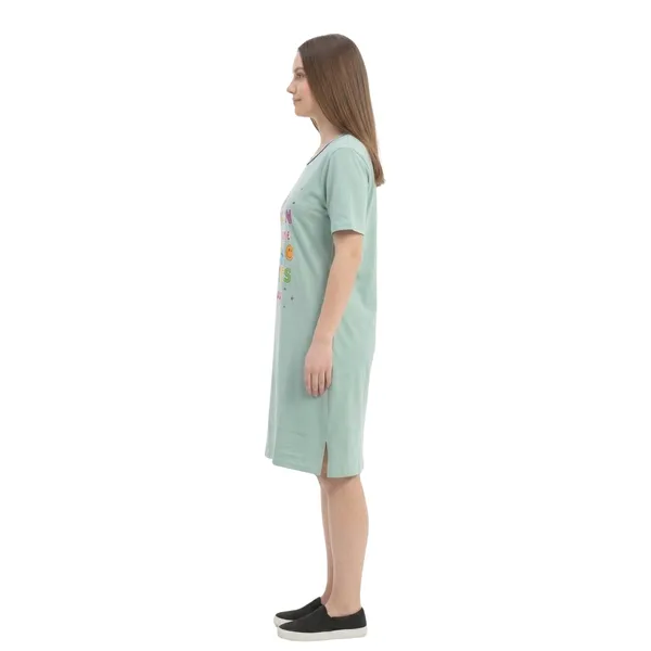 Bigtees_Women'S_Oversized_Printed_T-Shirt_Dress_|_Casual_Cotton_Nighty_Dress_|_Half_Sleeve_Knee_Length_Lounge_Wear_|_Sizes_L_To_8Xl