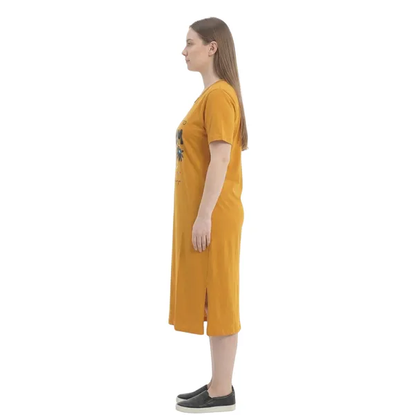 Bigtees_Women'S_Oversized_Printed_T-Shirt_Dress_|_Casual_Cotton_Nighty_Dress_|_Half_Sleeve_Knee_Length_Lounge_Wear_|_Sizes_L_To_8Xl