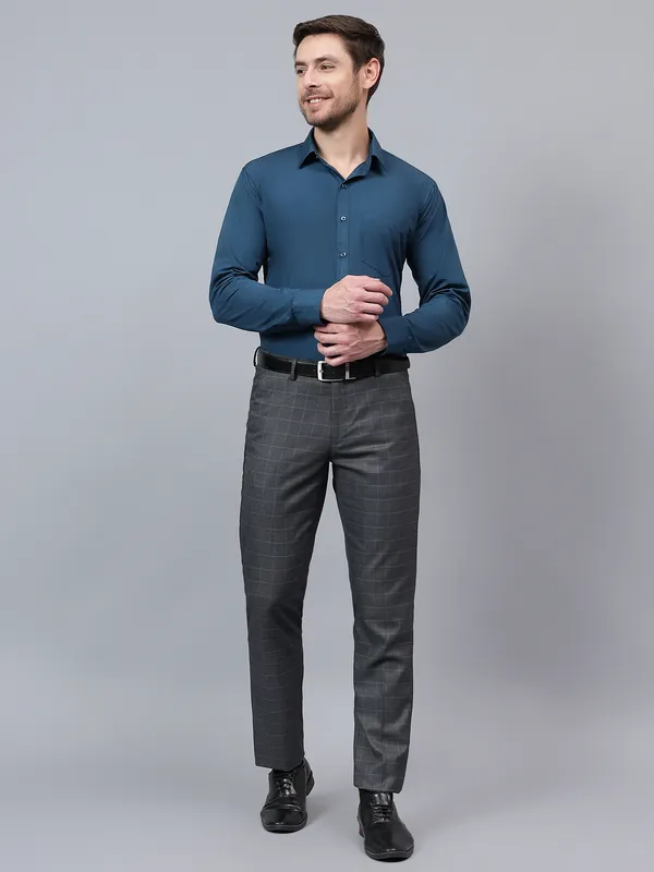 Peacock_Blue_Slim_Fit_Solid_Spread_Collar_Full_Sleeve_Rich_Cotton_Formal_Shirt_For_Men