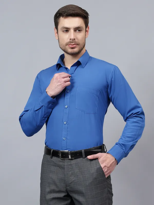 Royal_Blue_Slim_Fit_Solid_Spread_Collar_Full_Sleeve_Rich_Cotton_Formal_Shirt_For_Men