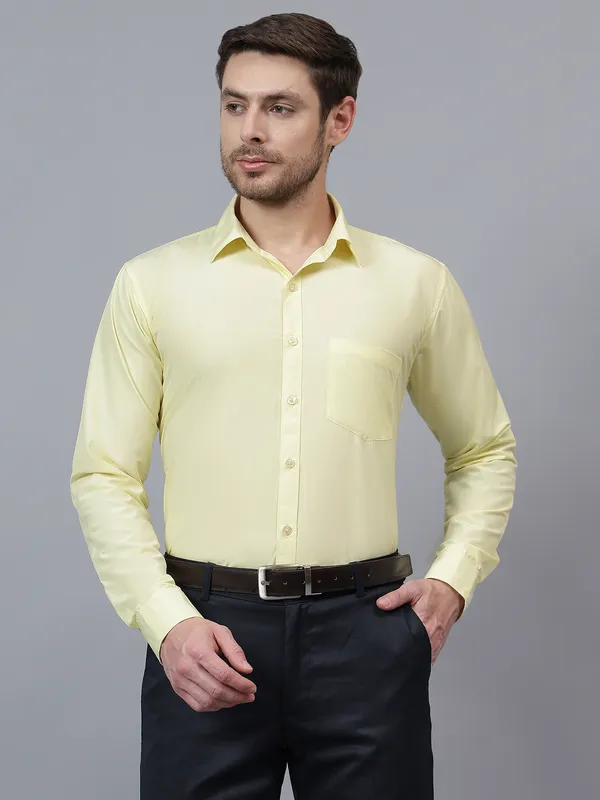 Lemon_Slim_Fit_Solid_Spread_Collar_Full_Sleeve_Rich_Cotton_Formal_Shirt_For_Men