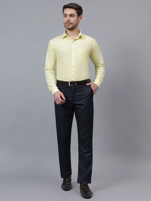 Lemon_Slim_Fit_Solid_Spread_Collar_Full_Sleeve_Rich_Cotton_Formal_Shirt_For_Men
