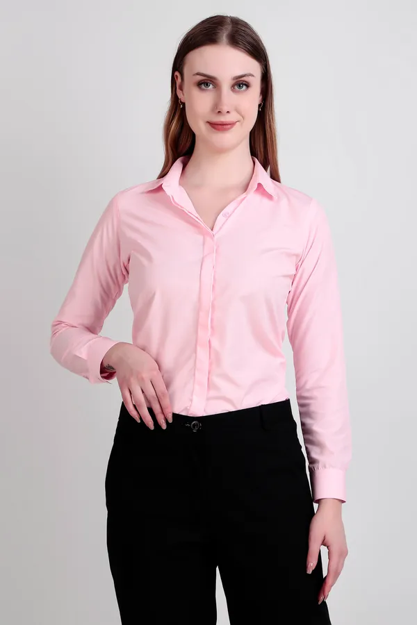 Pink_Regular_Fit_Solid_Spread_Collar_Full_Sleeve_Rich_Cotton_Shirt_For_Women