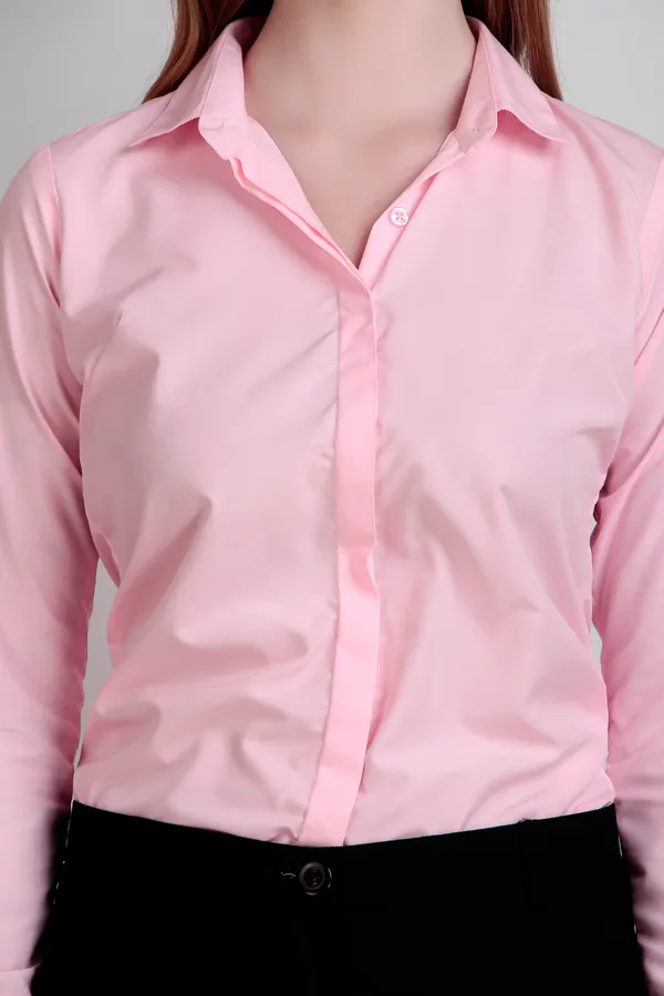 Pink_Regular_Fit_Solid_Spread_Collar_Full_Sleeve_Rich_Cotton_Shirt_For_Women