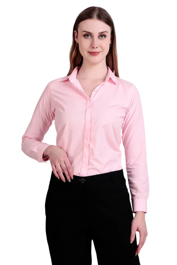 Pink_Regular_Fit_Solid_Spread_Collar_Full_Sleeve_Rich_Cotton_Shirt_For_Women
