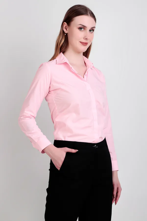 Pink_Regular_Fit_Solid_Spread_Collar_Full_Sleeve_Rich_Cotton_Shirt_For_Women
