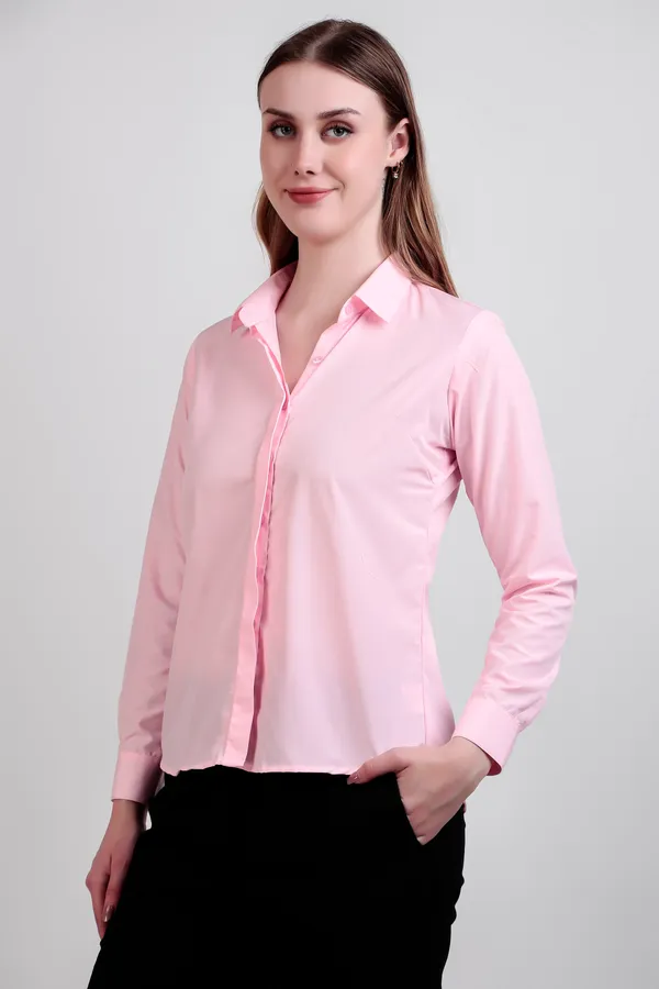 Pink_Regular_Fit_Solid_Spread_Collar_Full_Sleeve_Rich_Cotton_Shirt_For_Women