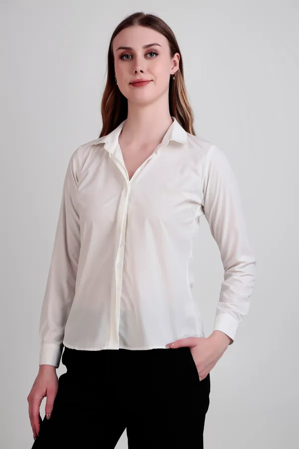 Cream_Regular_Fit_Solid_Spread_Collar_Full_Sleeve_Rich_Cotton_Shirt_For_Women