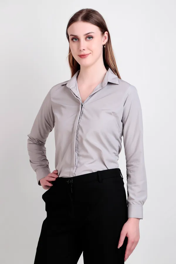 Grey_Regular_Fit_Solid_Spread_Collar_Full_Sleeve_Rich_Cotton_Shirt_For_Women