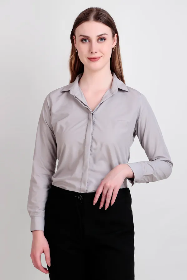 Grey_Regular_Fit_Solid_Spread_Collar_Full_Sleeve_Rich_Cotton_Shirt_For_Women