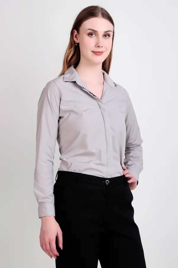 Grey_Regular_Fit_Solid_Spread_Collar_Full_Sleeve_Rich_Cotton_Shirt_For_Women