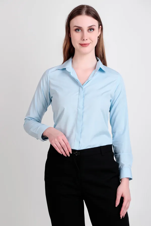 Sky_Blue_Regular_Fit_Solid_Spread_Collar_Full_Sleeve_Rich_Cotton_Shirt_For_Women
