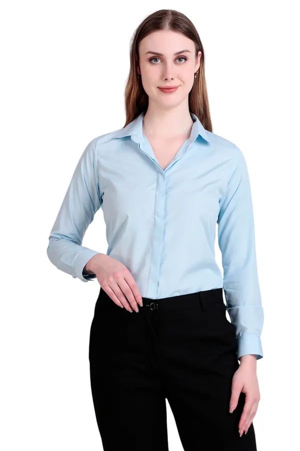 Sky_Blue_Regular_Fit_Solid_Spread_Collar_Full_Sleeve_Rich_Cotton_Shirt_For_Women