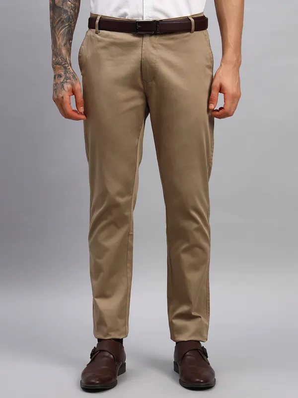 Khaki_Relaxed_Straight_Leg_Slim_Fit_High_Rise_Chinos_Trousers_For_Men
