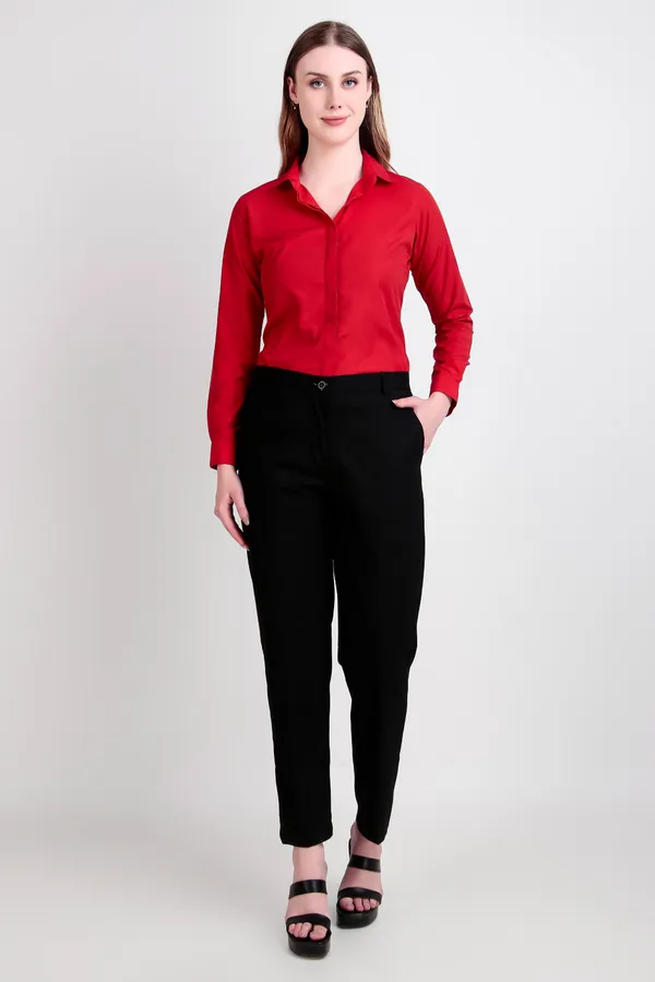 Red_Regular_Fit_Solid_Spread_Collar_Full_Sleeve_Rich_Cotton_Shirt_For_Women
