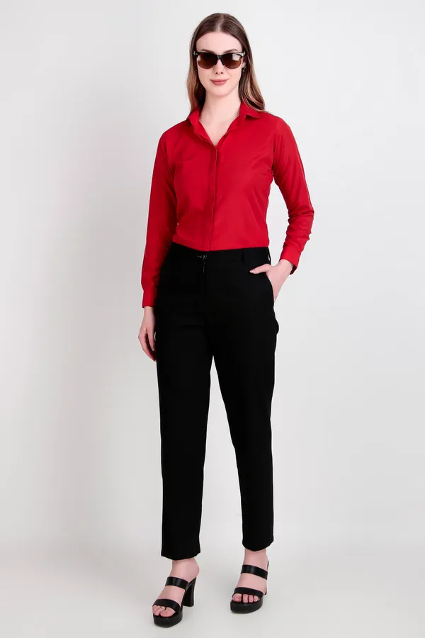 Red_Regular_Fit_Solid_Spread_Collar_Full_Sleeve_Rich_Cotton_Shirt_For_Women