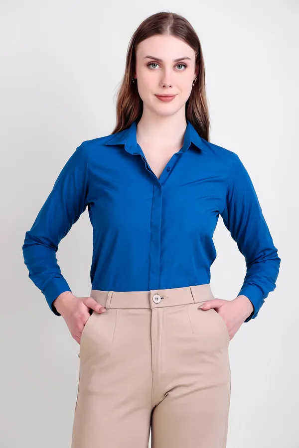 Royal_Blue_Regular_Fit_Solid_Spread_Collar_Full_Sleeve_Rich_Cotton_Shirt_For_Women