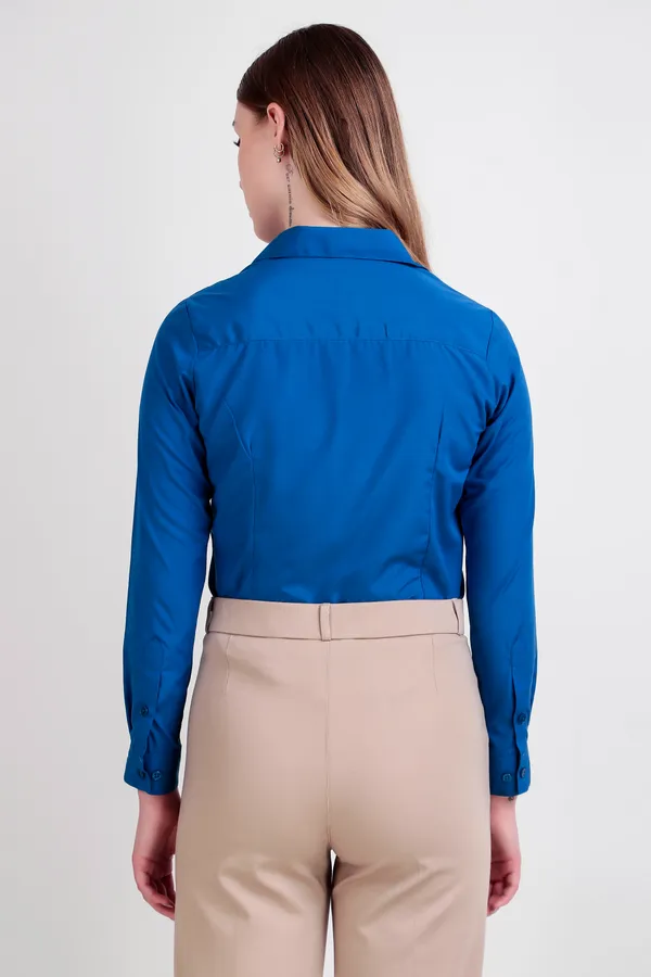 Royal_Blue_Regular_Fit_Solid_Spread_Collar_Full_Sleeve_Rich_Cotton_Shirt_For_Women