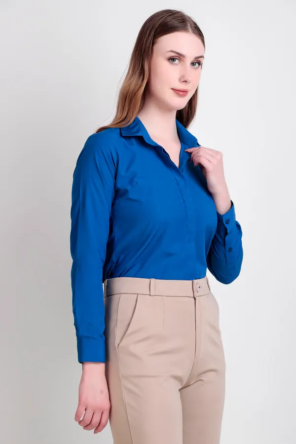 Royal_Blue_Regular_Fit_Solid_Spread_Collar_Full_Sleeve_Rich_Cotton_Shirt_For_Women