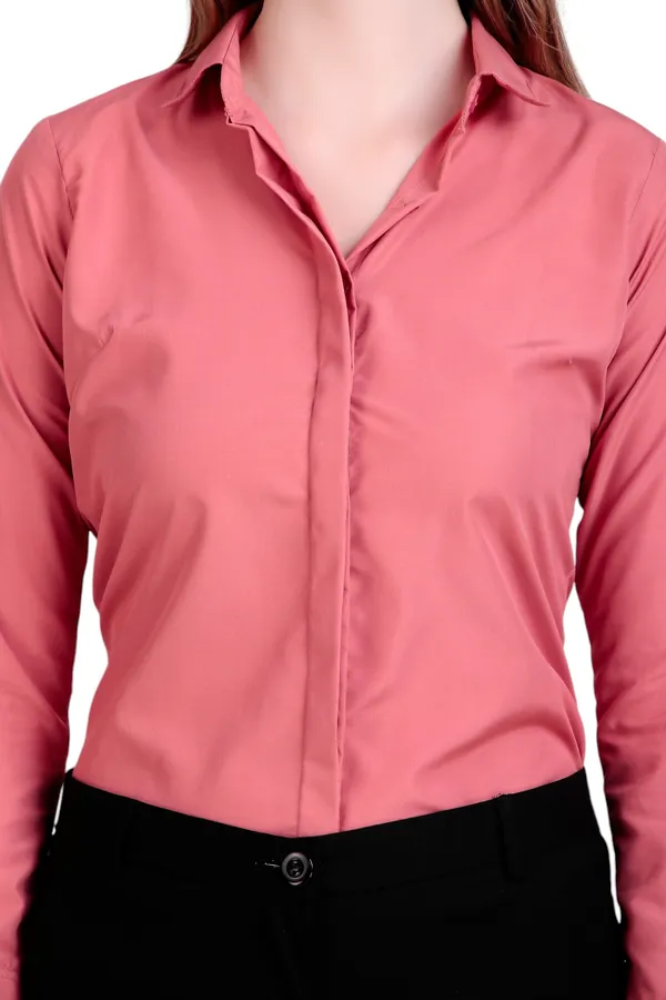Coral_Regular_Fit_Solid_Spread_Collar_Full_Sleeve_Rich_Cotton_Shirt_For_Women