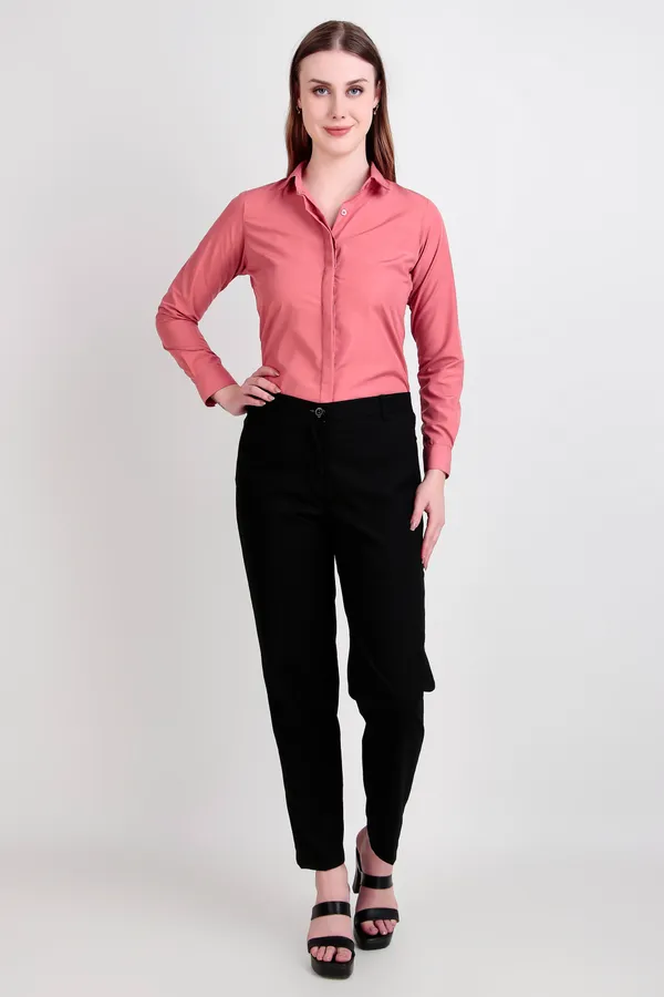 Coral_Regular_Fit_Solid_Spread_Collar_Full_Sleeve_Rich_Cotton_Shirt_For_Women