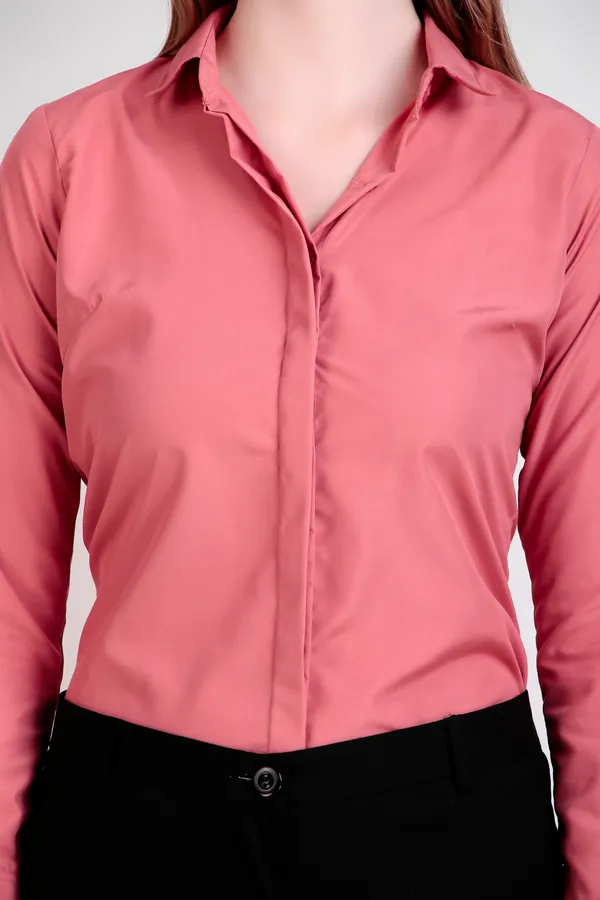Coral_Regular_Fit_Solid_Spread_Collar_Full_Sleeve_Rich_Cotton_Shirt_For_Women