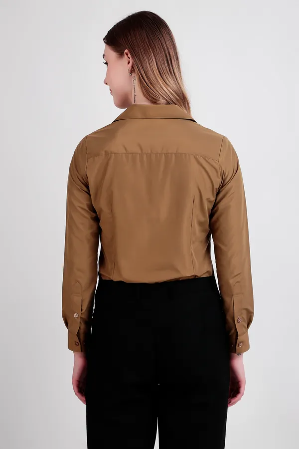 Khaki_Regular_Fit_Solid_Spread_Collar_Full_Sleeve_Rich_Cotton_Shirt_For_Women