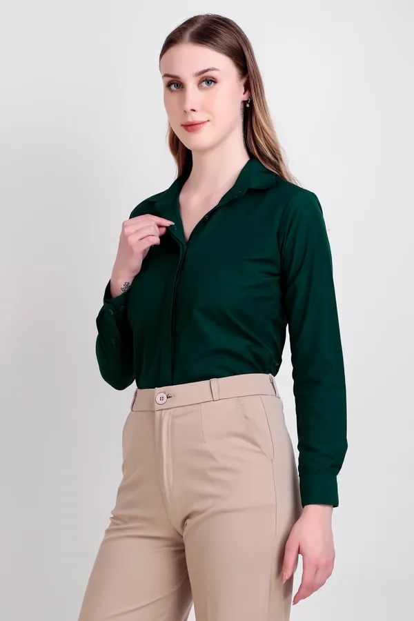Green_Regular_Fit_Solid_Spread_Collar_Full_Sleeve_Rich_Cotton_Shirt_For_Women