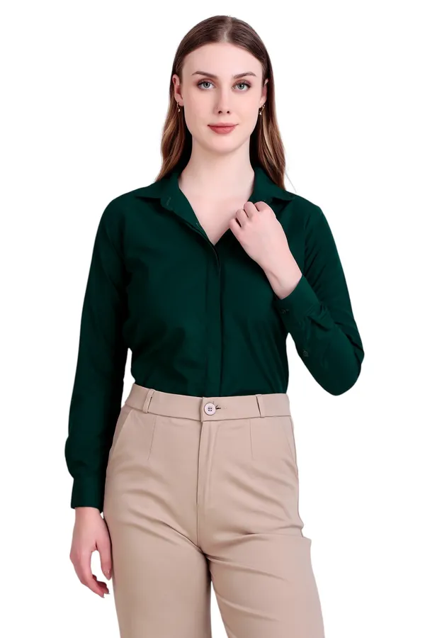 Green_Regular_Fit_Solid_Spread_Collar_Full_Sleeve_Rich_Cotton_Shirt_For_Women