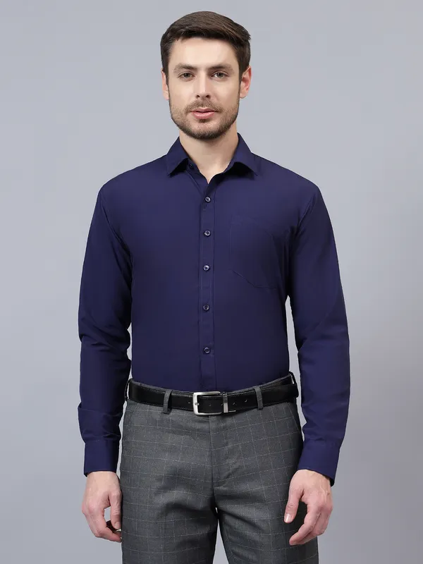 Navy_Blue_Slim_Fit_Solid_Spread_Collar_Full_Sleeve_Rich_Cotton_Formal_Shirt_For_Men