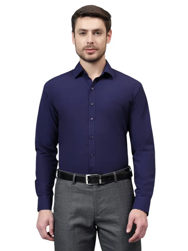 Navy_Blue_Slim_Fit_Solid_Spread_Collar_Full_Sleeve_Rich_Cotton_Formal_Shirt_For_Men