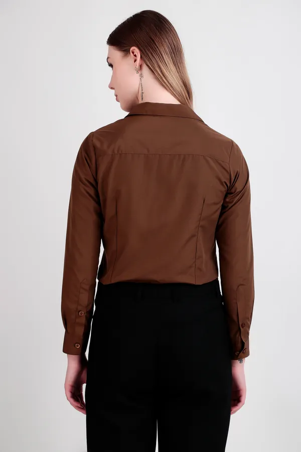 Coffee_And_Brown_Regular_Fit_Solid_Spread_Collar_Full_Sleeve_Rich_Cotton_Shirt_For_Women