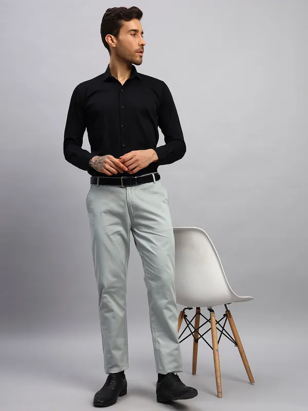Ice_Blue_Relaxed_Straight_Leg_Slim_Fit_High_Rise_Chinos_Trousers_For_Men