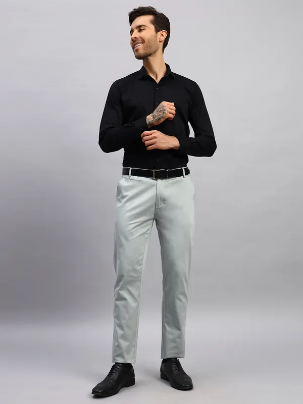 Ice_Blue_Relaxed_Straight_Leg_Slim_Fit_High_Rise_Chinos_Trousers_For_Men