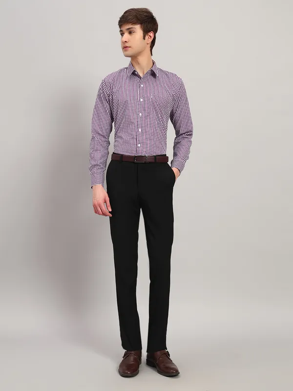 White_And_Purple_Slim_Fit_Checked_Spread_Collar_Full_Sleeve_Cotton_Formal_Shirt_For_Men