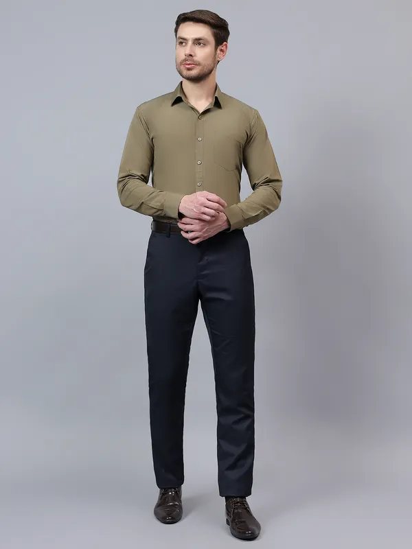 Olive_Brown_Slim_Fit_Solid_Spread_Collar_Full_Sleeve_Rich_Cotton_Formal_Shirt_For_Men