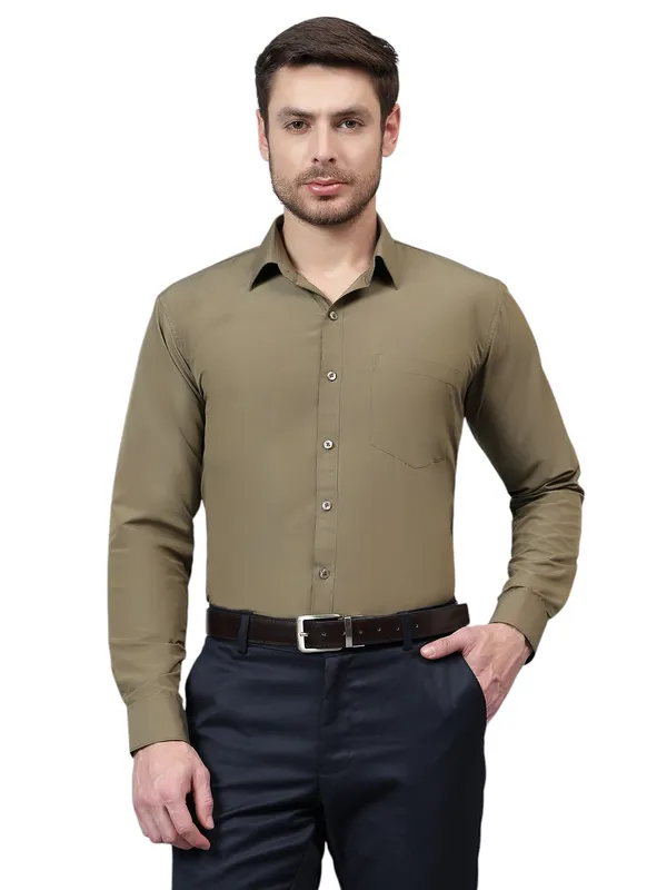 Olive_Brown_Slim_Fit_Solid_Spread_Collar_Full_Sleeve_Rich_Cotton_Formal_Shirt_For_Men