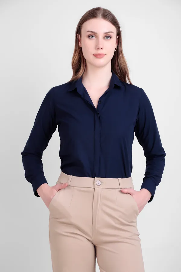 Navy_Blue_Regular_Fit_Solid_Spread_Collar_Full_Sleeve_Rich_Cotton_Shirt_For_Women