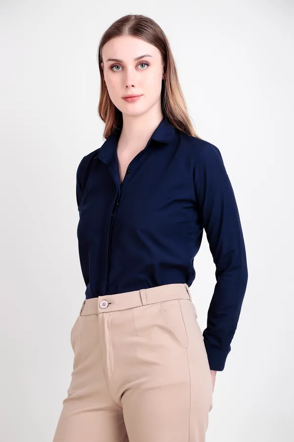 Navy_Blue_Regular_Fit_Solid_Spread_Collar_Full_Sleeve_Rich_Cotton_Shirt_For_Women